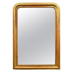 A Gold Gilt Domed Top Louis Philippe Antique French Mirror