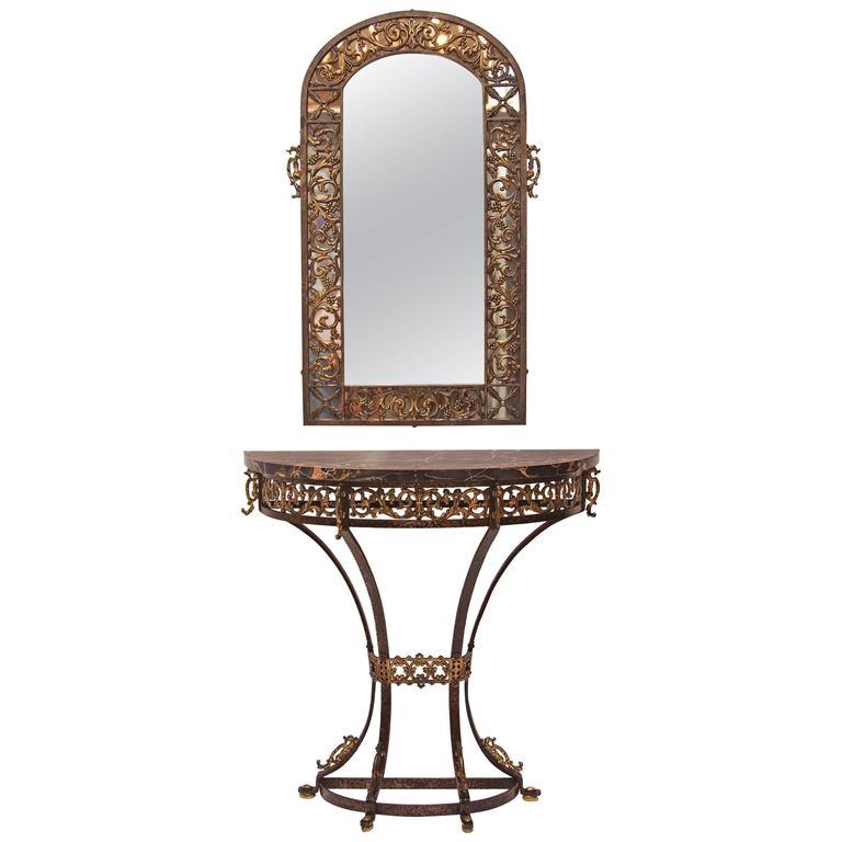 Console and Mirror For Sale at 1stDibs