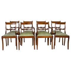 Set of Biedermeier-Style Mahogany Chairs & Armchairs From the Early 20th Century
