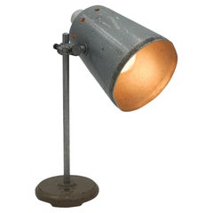 1940'S ENGLISH SALVAGED LABORATORY SCHOOL TABLE LAMP ADJUSTABLE LiGHT 003