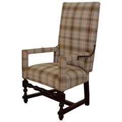 Dark Walnut and Upholstered Louis XIII Reclining Fauteuil, Early 18th Century