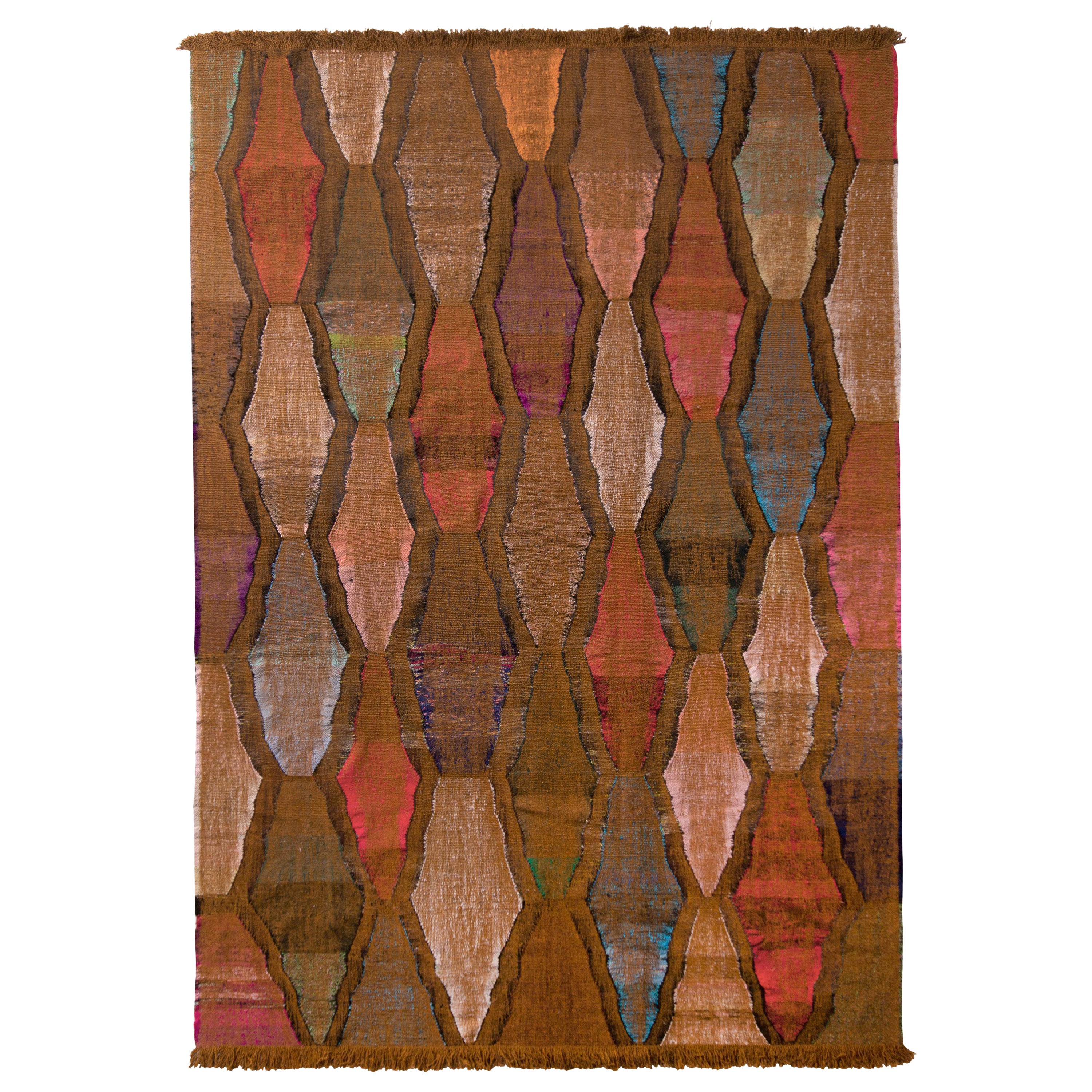 Rug & Kilim's Modern Striped Kilim Geometric Gold Yellow Flat-Weave