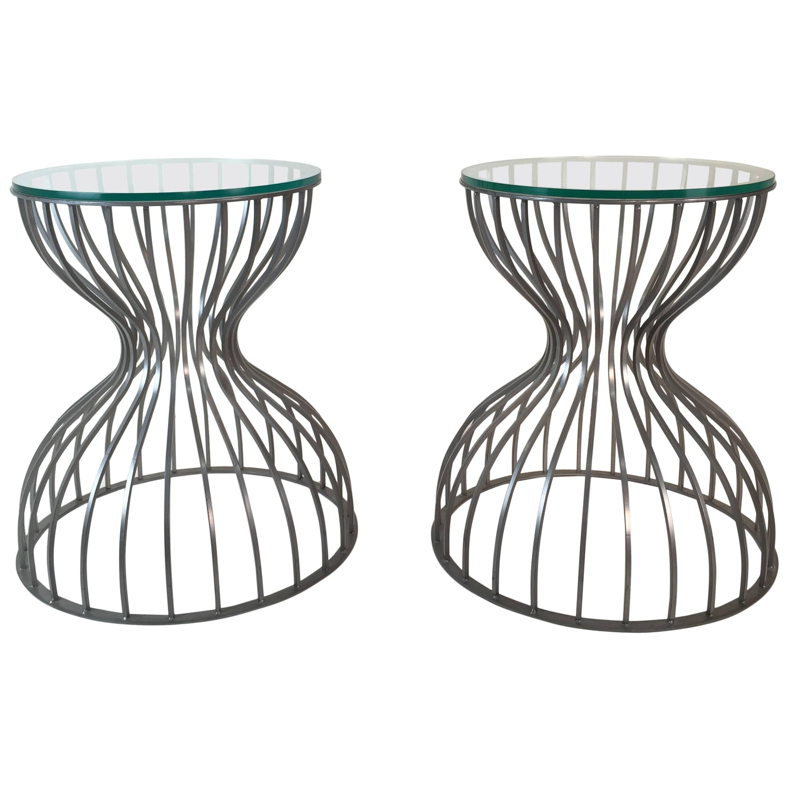 Pair of Hourglass Side Tables