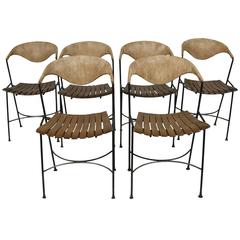 Set of Six Vintage 1950s Dining Chairs by Arthur Umanoff