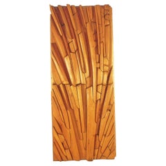 Lucien Bénière Grande sculpture abstraite "Gerbe" en bois de bouleau