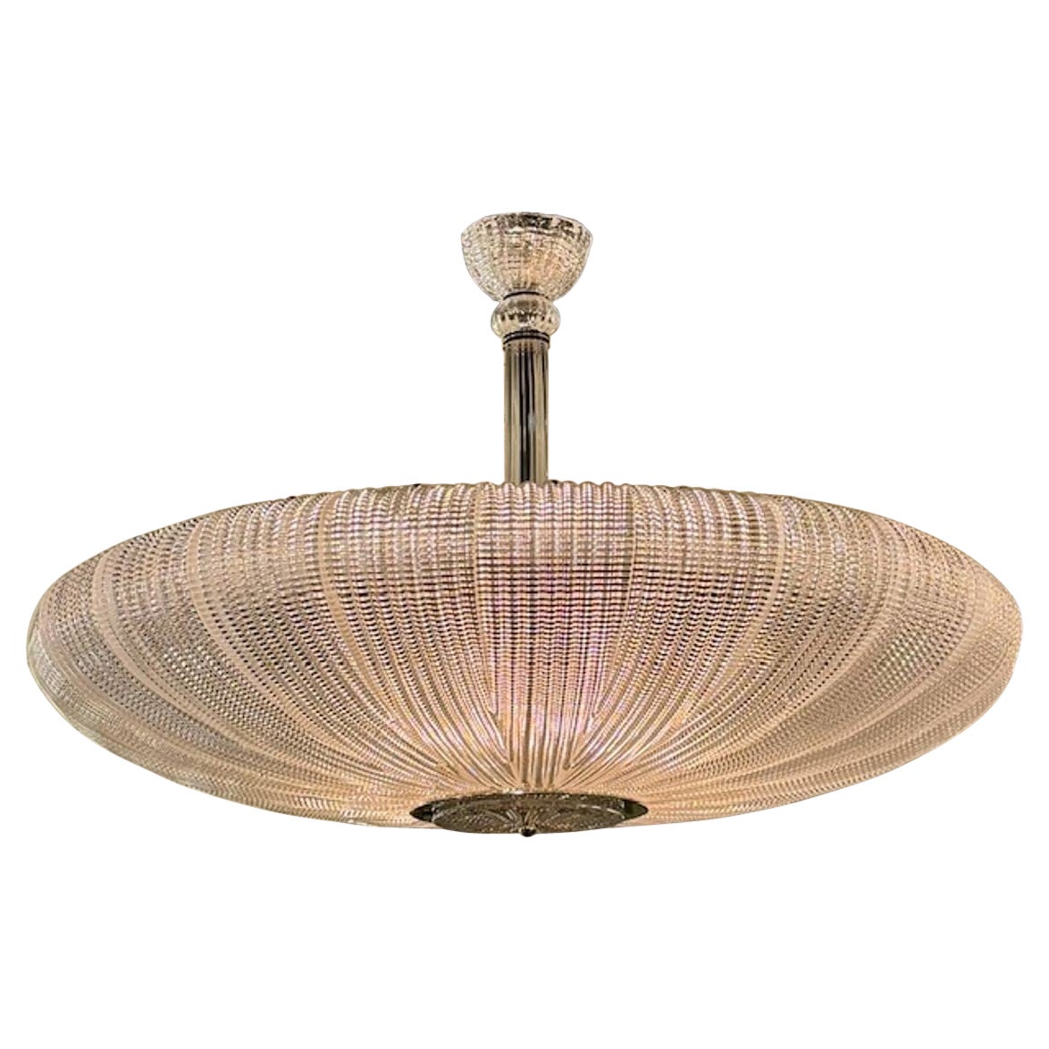 Lampadario a disco di Murano in vendita