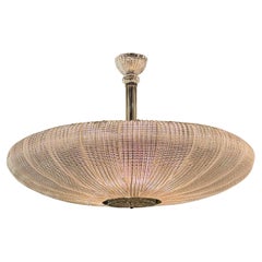 Lampadario a disco di Murano