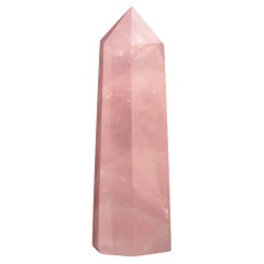 Elegante Obelisco de Cuarzo Rosa de Brasil