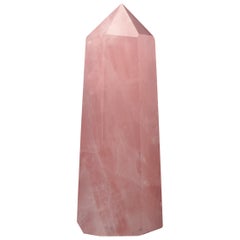 Sleek Rose Quartz Obelisk from Brazil