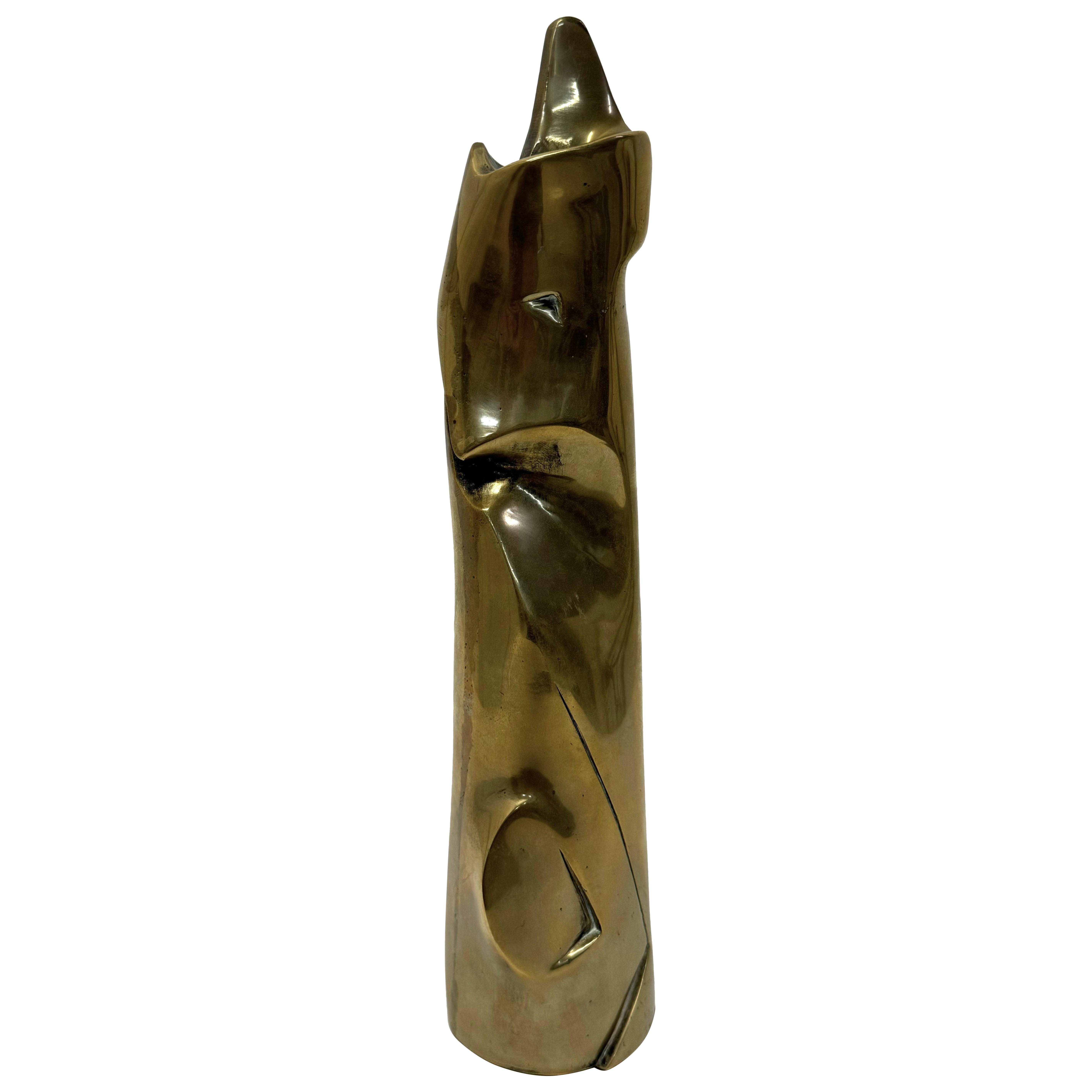 Escultura abstracta de bronce moderna brasileña de mediados de siglo de Pita Hirs