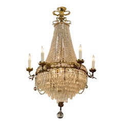 Lampadario a cesto francese Luigi XVI
