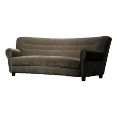 Curved Mohair Sofa