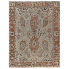 Doris Leslie Blau Tappeto di lana fatto a mano Oushak Botanic dell'inizio del XX secolo