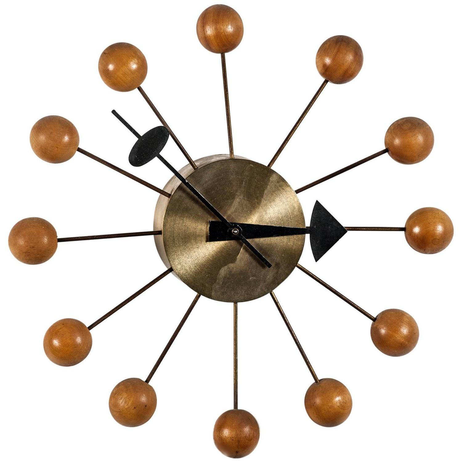 Wall Clock Nelson "Ball Clock" for Herman Miller at 1stdibs