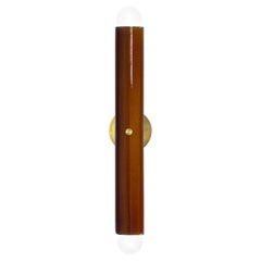 Ceramic Wall Lamp 'TRN' by Pani Jurek, Brass, Brown