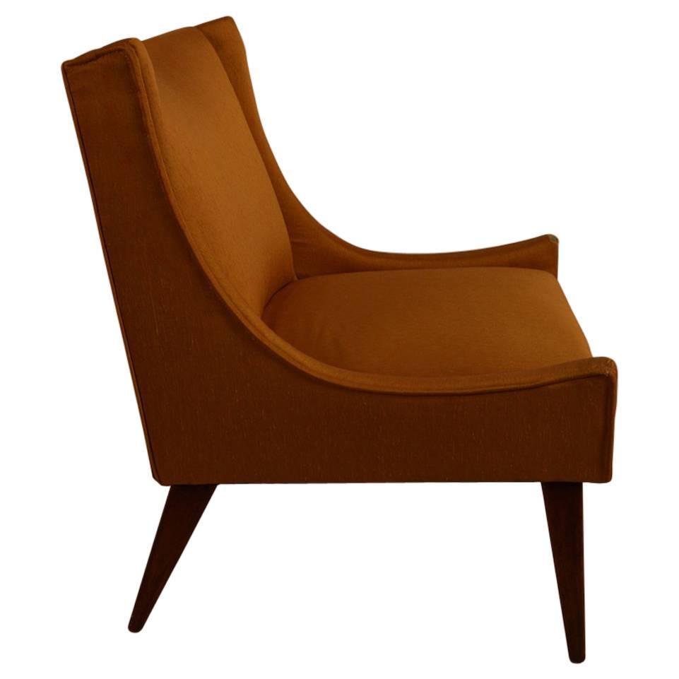 Stylish MidCentury Slipper Chair For Sale at 1stdibs