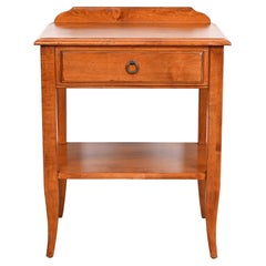 French Country Solid Maple Bedside Table