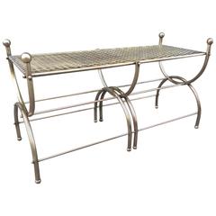 French Brass Curule Bench 9