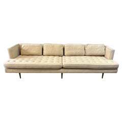 Vintage Edward Wormley for Dunbar Even Arm Sofa Model 4907A/ Brass Legs