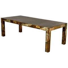 Rare and Large Paul Evans Patchwork Dining Table PE-45 7