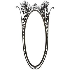 French Art Deco Wrought Iron Mirror