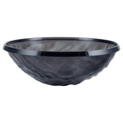 Mario Bellini for Kartell. Large "Moon" bowl in smoke-colored plastic