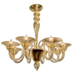 Murano Gold 8-Light Chandelier