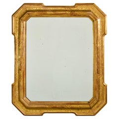 Italienischer gerahmter Spiegel aus Giltwood, Ende 19.