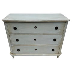 Large Swedish Gustavian Style Painted Chest of Drawers Bureau