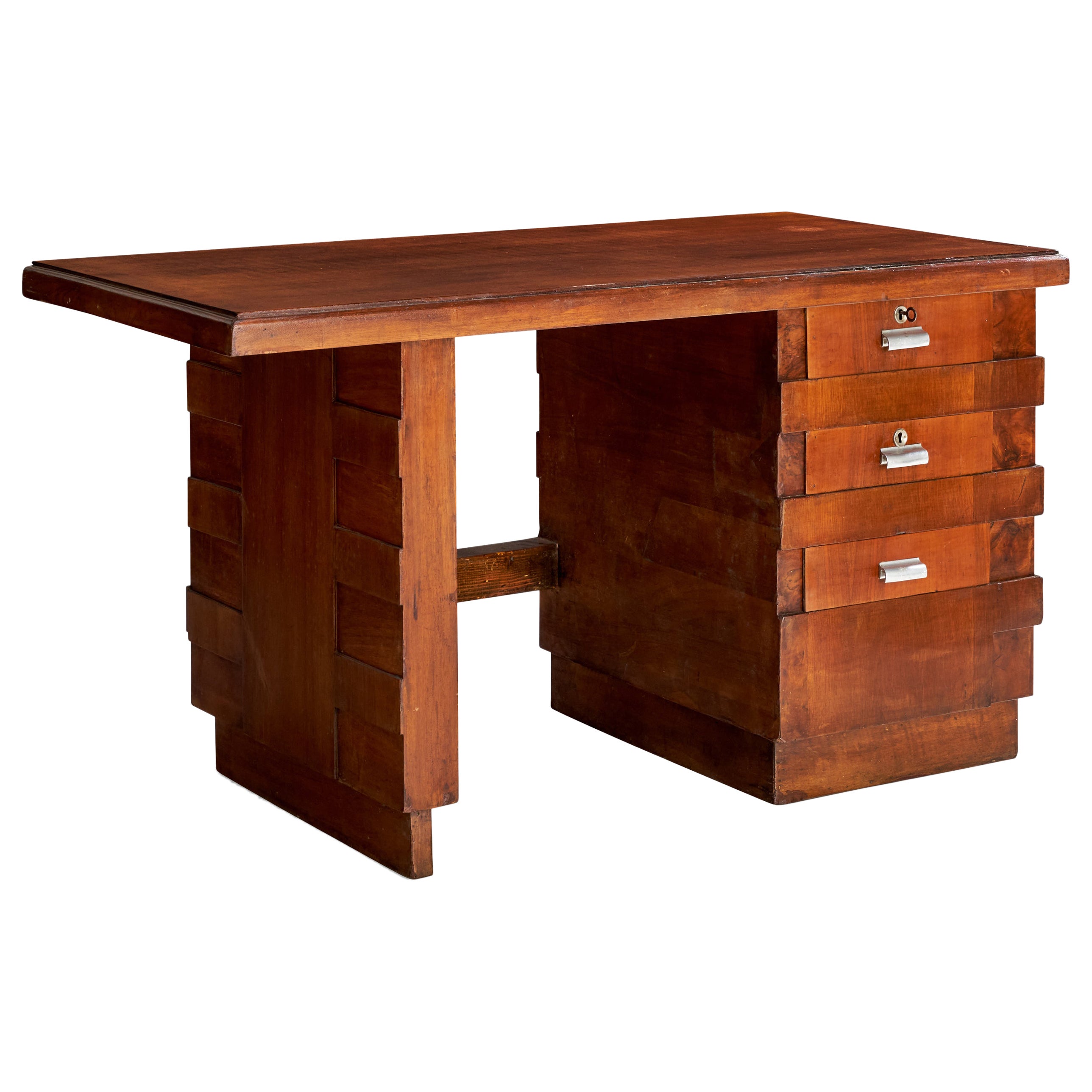 Diseñador italiano, Escritorio, Madera, Metal, Italia, Años 30 en venta