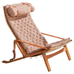 Jørgen Kastholm & Preben Fabricius, chaise longue, tissu, cuir, Danemark, 1960