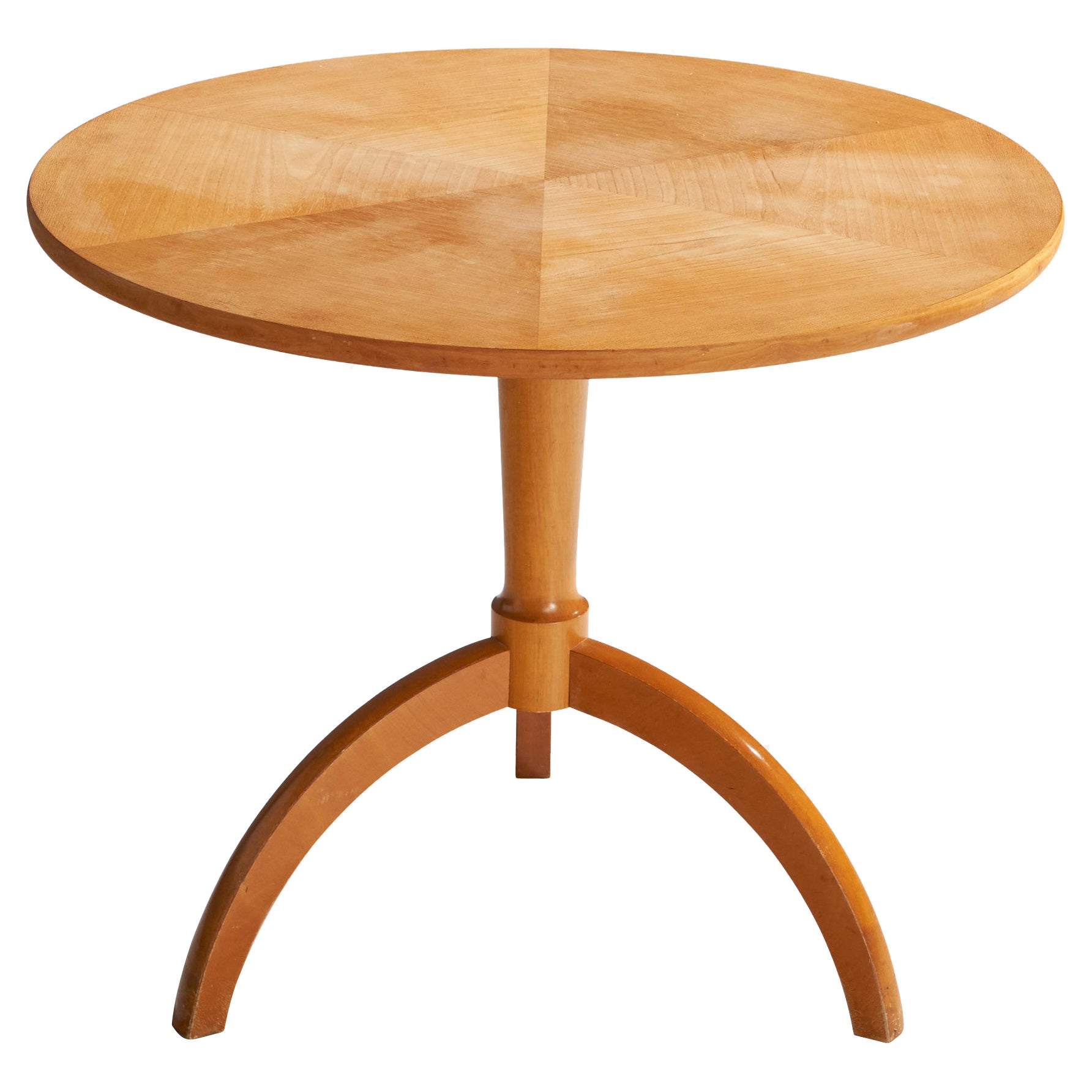 Schwedischer Designer, Beistelltisch, Holz, Schweden, 1940er Jahre