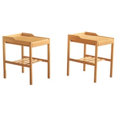 Bertil Frihagen, Nightstands, Oak, Sweden, 1960s