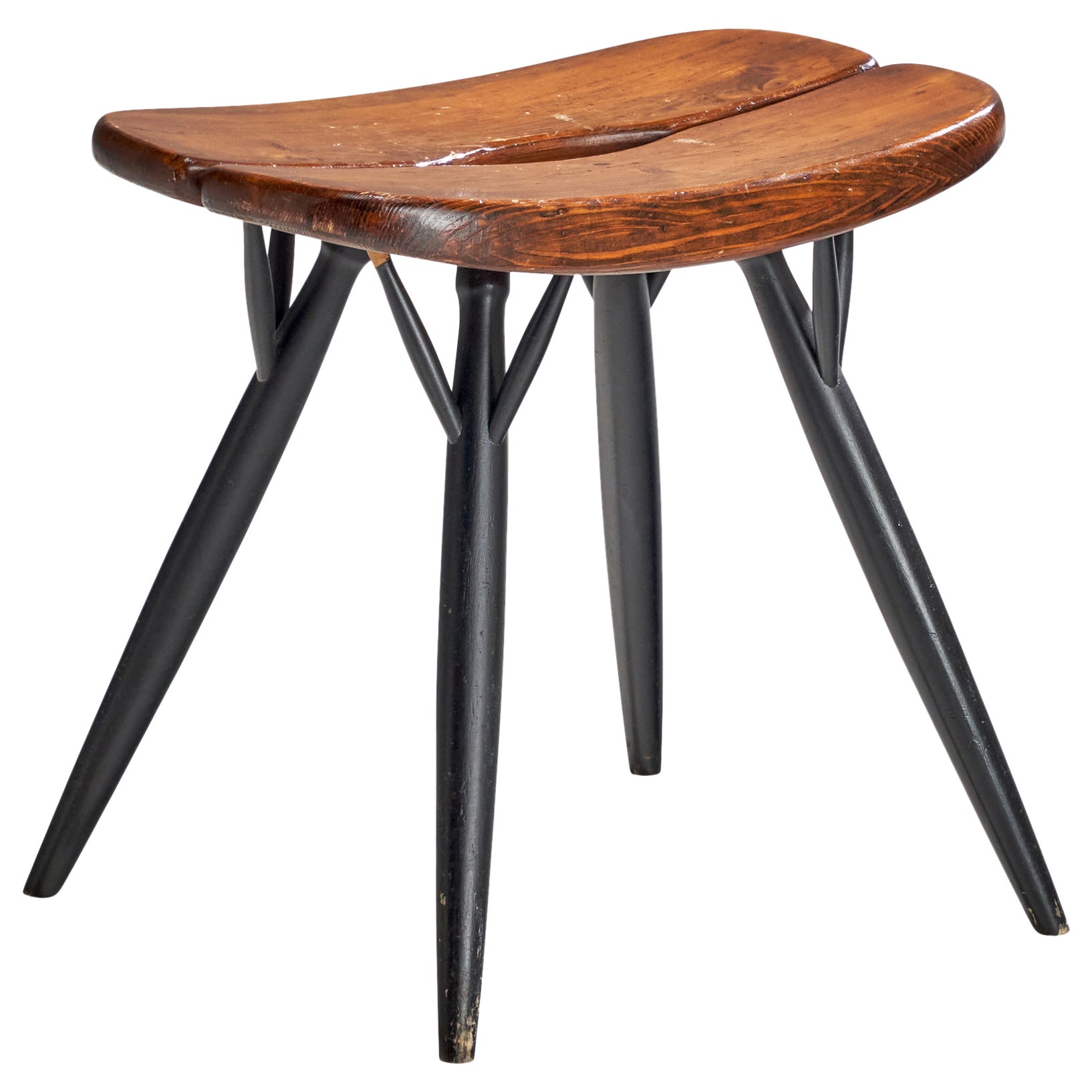 Ilmari Tapiovaara, Pirrka Stool, Pine, Finland, 1950s