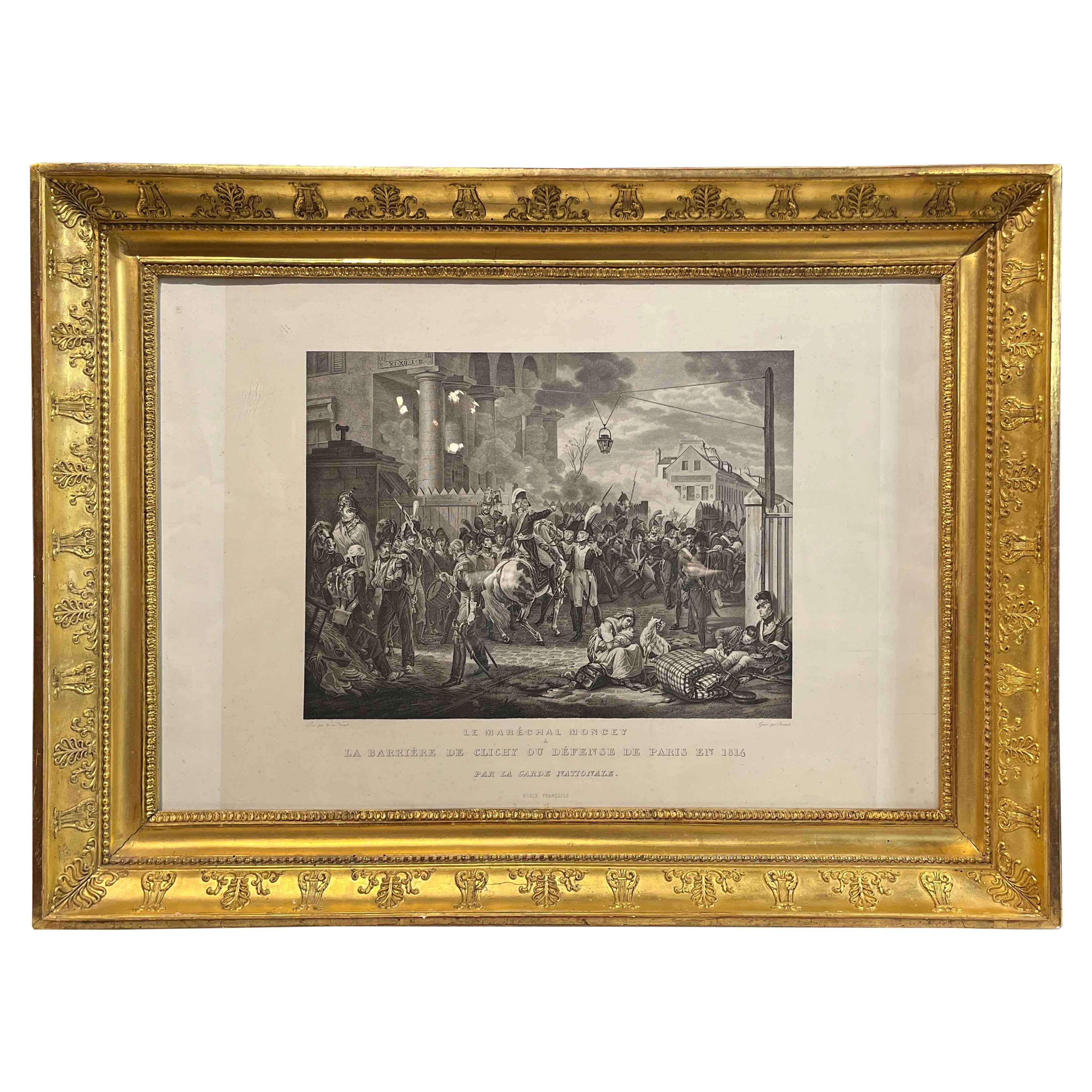 Early 19th Century French Napoleonic Urban Battle Engraving