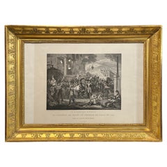 Antique Early 19th Century French Napoleonic Urban Battle Engraving