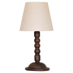 Lampe de table espagnole en bois de Bobbin