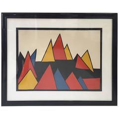 Alexander Calder "Mountain Peaks" Lithograph Signed and Numbered in Pencil