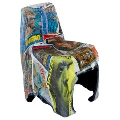 Chaise de bar et de Knell en plastique recyclé