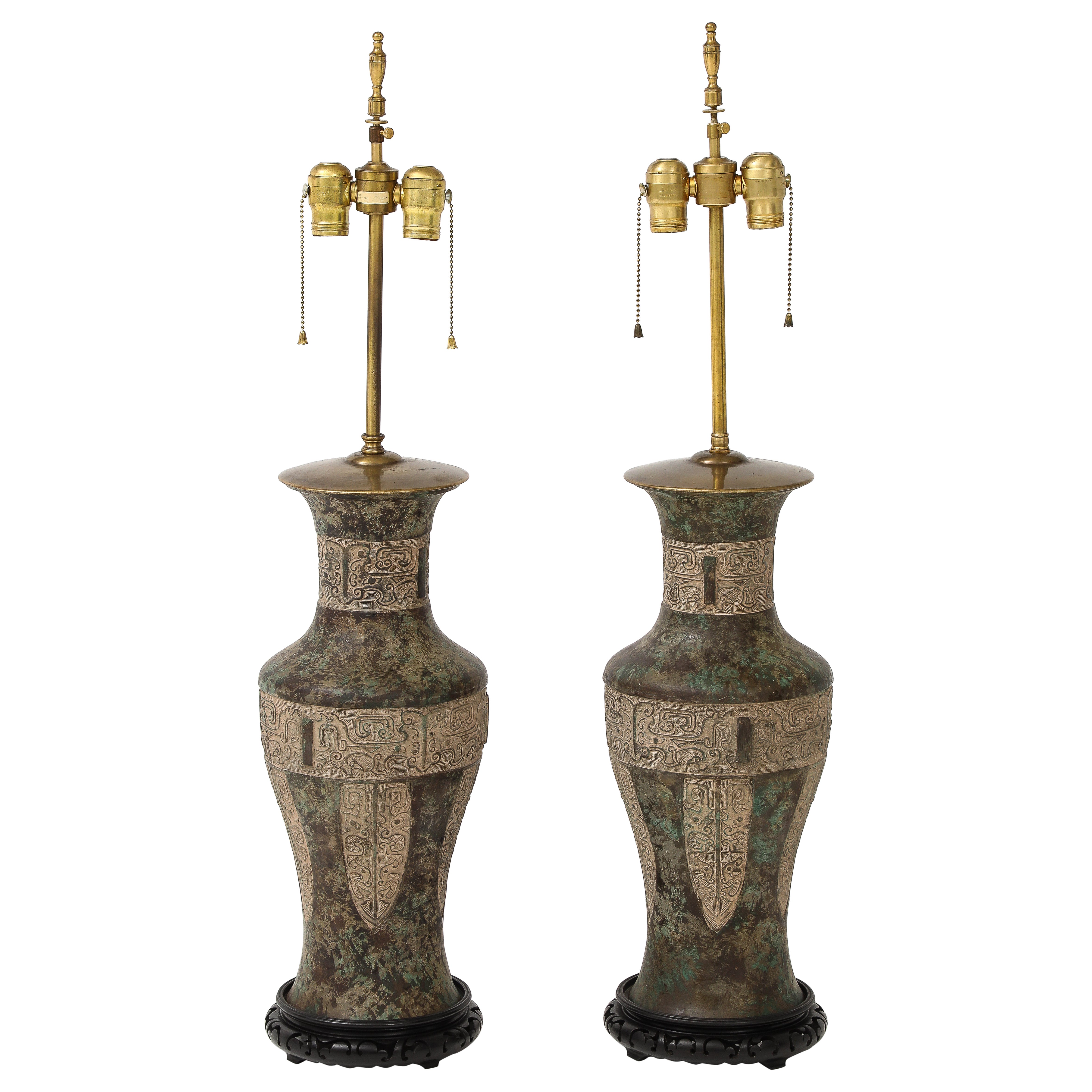 Warren Kessler  Lampade da tavolo in bronzo degli anni '60