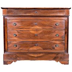 French Louis Philippe Walnut Bookmatched Commode