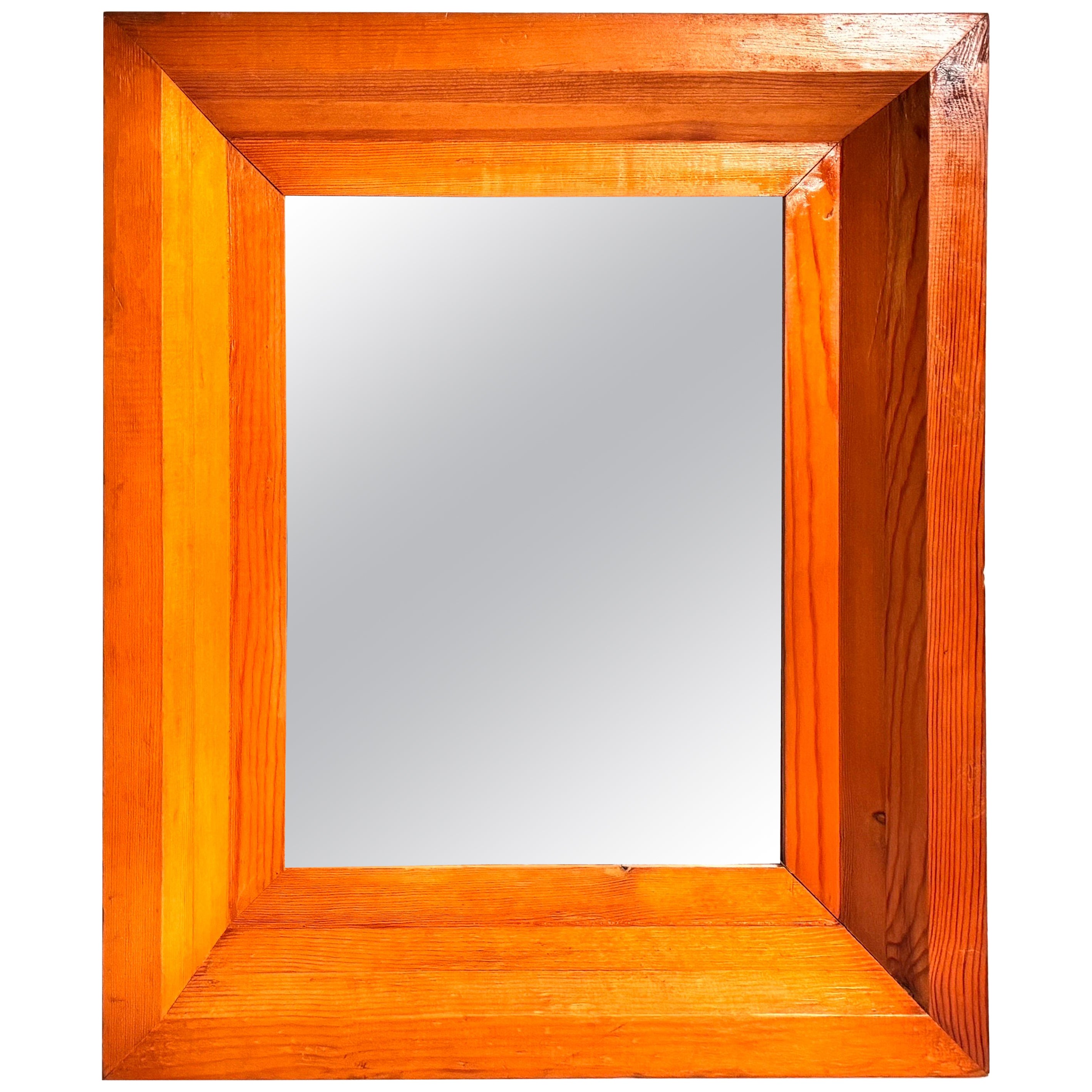 Miroir de style Charlotte Perriand pour Les Arcs France, couleur marron en vente