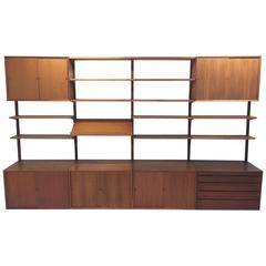 Exceptional Four Bay Teak Danish Modern Poul Cadovious Cado Wall Unit