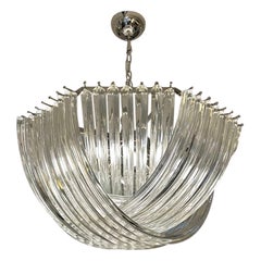 Murano Curved Crystal Chandelier by Carlo Nason