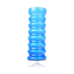 Atemberaubende blaue gerippte Empoli-Vase im Vintage-Stil - Elegantes Dekor-Akzentstück für Ihr Zuhause