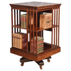 Mahogany revolving bookcase