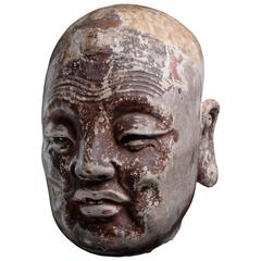 Ancient Chinese Song Dynasty Head of a Lohan Buddha 12