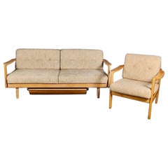 Vintage Sofa Bed & Armchair By Wilhelm Knoll & Walter Knoll For Knoll International