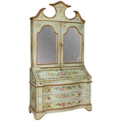 20th Century Lacquered and Painted Bureau Bookcase 6