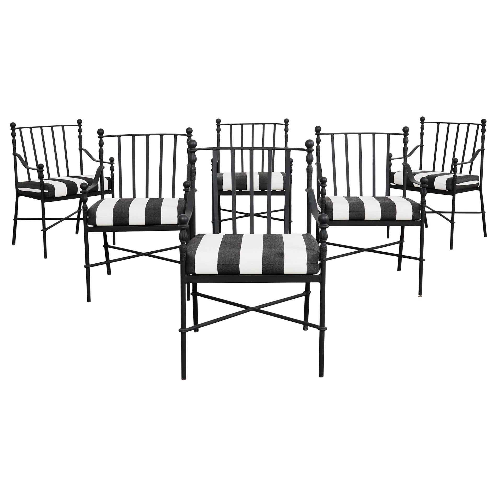 Juego de seis sillones de comedor Michael Taylor Montecito Garden